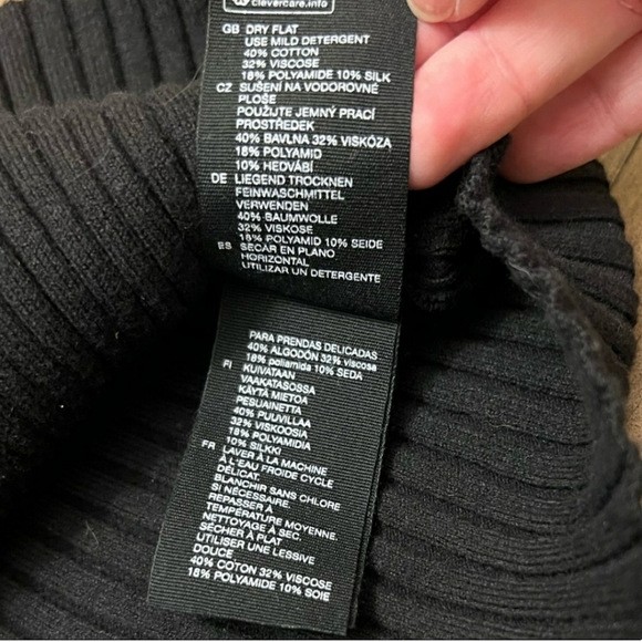 & Other Stories Black Ribbed Ruffle Cardigan - Picture 7 of 10